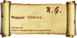Magyar Glória névjegykártya